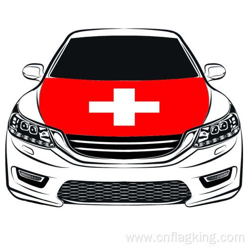 The World Cup 100*150cm Switzerlan Flag Car Hood flag High elastic fabric